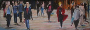 Ecke Frieden 2, oil on canvas, 40 x 120 cm