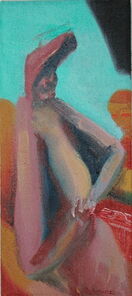 Montag 10.35 Uhr, oil on canvas, 60 x 26 cm