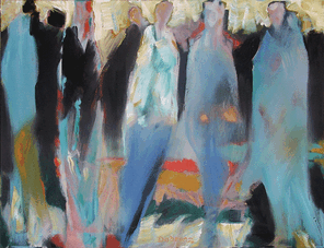 Gleis 22, oil on canvas, 71 x 90 cm