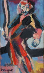 Linie 11.6, oil on canvas, 30 x 18 cm