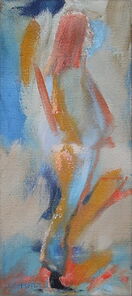 Montag 6.00 Uhr, oil on canvas, 60 x 26 cm