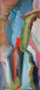 Montag 6.45 Uhr, oil on canvas, 60 x 26 cm