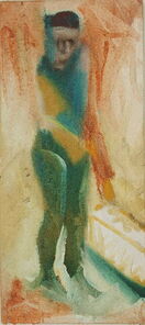 Montag 12.30 Uhr, oil on canvas, 60 x 26 cm