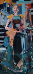 Pjoengjang 2, oil on canvas, 100 x 45 cm