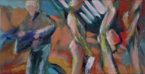 Gleis 46, oil on canvas, 40 x 80 cm