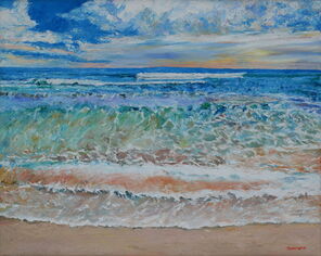 Meerbild 250303, oil on canvas, 80 x 100 cm