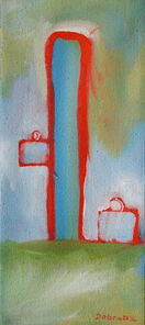 Montag 6.35 Uhr, oil on canvas, 60 x 26 cm