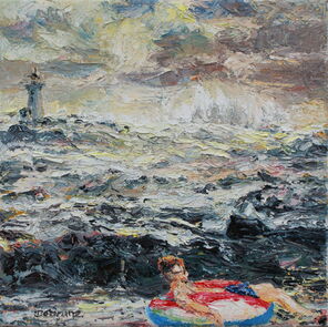 Wave 3, oil on canvas, 30 x 30 cm