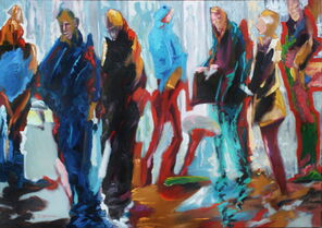 Gleis 37, oil on canvas, 120 x 170 cm