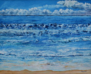 Meerbild 250304, oil on canvas, 80 x 100 cm