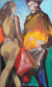 Linie 8.1, oil on canvas, 36 x 22 cm