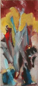 Montag 9.35 Uhr, oil on canvas, 60 x 26 cm