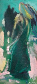 Montag 13.45 Uhr, oil on canvas, 60 x 26 cm