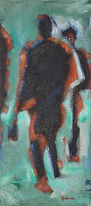 Montag 10.00 Uhr, oil on canvas, 60 x 26 cm