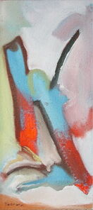 Montag 16.55 Uhr, oil on canvas, 60 x 26 cm