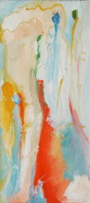 Montag 17.35 Uhr, oil on canvas, 60 x 26 cm