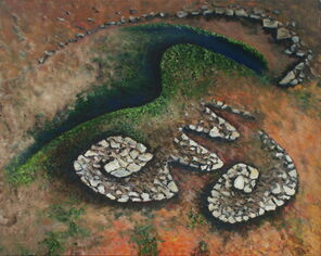 Fiktive Landschaft von oben