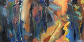 Frankfurt 5, oil on Canvas, 40 x 80 cm