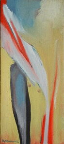 Montag 7.30 Uhr, oil on canvas, 60 x 26 cm