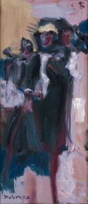 Montag 20.20 Uhr, oil on canvas, 60 x 26 cm