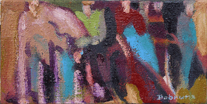 Linie 6.4, oil on canvas, 20 x 40 cm