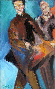 Linie 8.4, oil on canvas, 36 x 22 cm