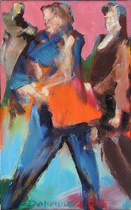 Linie 8.6, oil on canvas, 36 x 22 cm