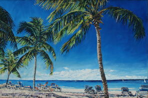 Gelombang 2, oil on canvas, 80 x 120 cm