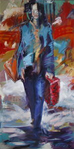 Immermann 11, Malerei eines Mannes in der Immermannstrasse