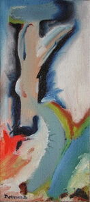 Montag 7.25 Uhr, oil on canvas, 60 x 26 cm