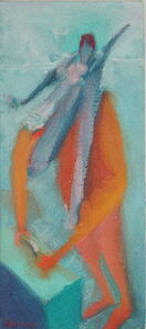 Montag 11.50 Uhr, oil on canvas, 60 x 26 cm