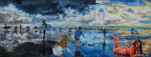 Nordstrand 1, oil on canvas, 40 x 110 cm