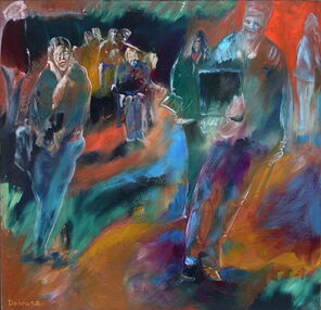 Gleis 27 Ost, oil on canvas, 130 x 135 cm