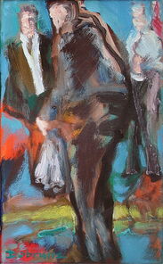 Linie 8.8, oil on canvas, 36 x 22 cm