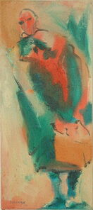 Montag 12.50 Uhr, oil on canvas, 60 x 26 cm