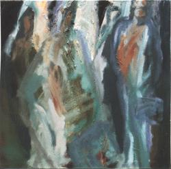 Gleis 9, oil on canvas, 48 x 48 cm