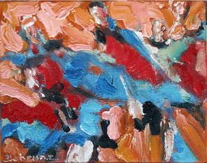 Linie 5.1, oil on canvas, 24 x 30 cm