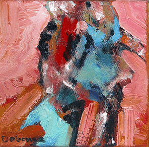 Linie 5.4, oil on canvas, 20 x 20 cm