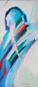 Montag 15.35 Uhr, oil on canvas, 60 x 26 cm