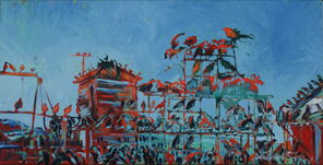 TV 160606, oil on canvas, 80 x 160 cm