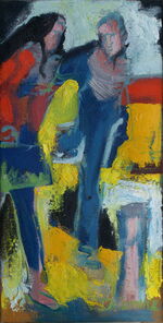 Linie 726.5, oil on canvas, 40 x 20 cm