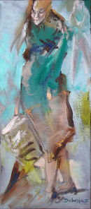 Montag 4.50 Uhr, oil on canvas, 60 x 26 cm