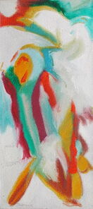 Montag 18.50 Uhr, oil on canvas, 60 x 26 cm