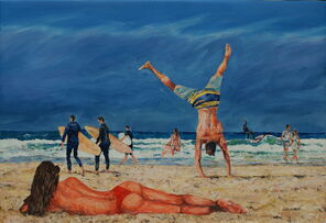 Eagle Beach 1, oil on canvas, 75 x 110 cm