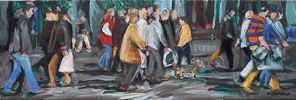 Ecke Berliner 3, oil on canvas, 40 x 120 cm
