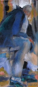 Montag 5.55 Uhr, oil on canvas, 60 x 26 cm