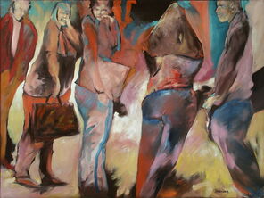 Gleis 53, oil on canvas, 145 x 195 cm