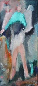 Montag 19.00 Uhr, oil on canvas, 60 x 26 cm