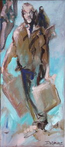 Montag 4.45 Uhr, oil on canvas, 60 x 26 cm