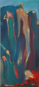 Montag 14.25 Uhr, oil on canvas, 60 x 26 cm